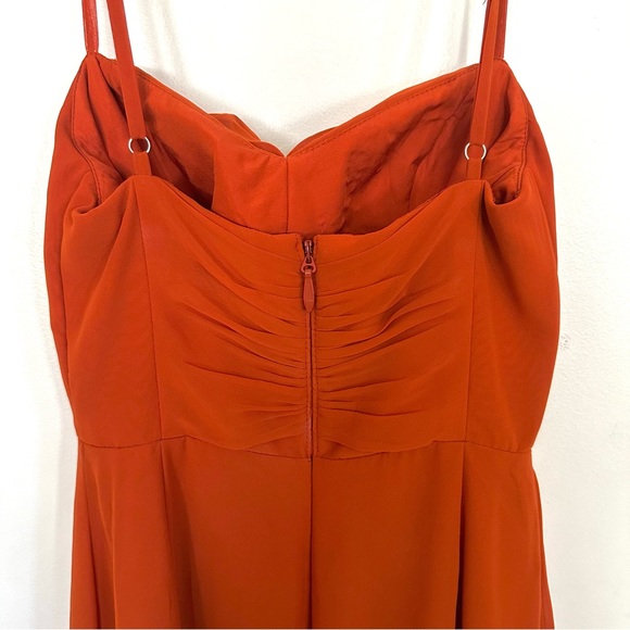 Azazie Rust A-Line Chiffon Wedding Bridesmaid Dress - Picture 8 of 9